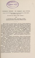 view Venereal disease : its present and future a paper read at the Annual Congress of the Royal Institute of Public Health, held in Dublin, August, 1911 / by Douglas White and C.H. Melville.