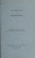 view The constitution of scopoletin / by Charles W. Moore.