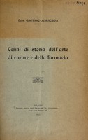 view Cenni di storia dell'arte di curare e della farmacia / Gaetano Malacrida.