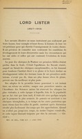 view Lord Lister (1827-1912) / [Just Lucas-Champonnière].