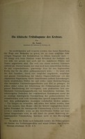 view Die klinische Frühdiagnose des Krebses / von Dr. Sehrt.