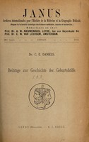 view Beiträge zur Geschichte der Geburtshülfe / von C.E. Daniëls.