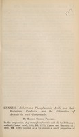 view Substituted phenylarsinic acids and their reduction products, and the estimation of arsenic in such compounds / by Robert George Fargher.