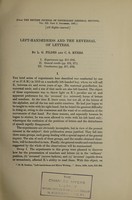 view Left-handedness and the reversal of letters / by L.G. Fildes and C.S. Myers.