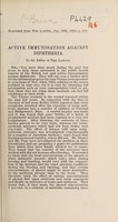 view Active immunisation against diphtheria : to the editor of the Lancet / [R.A. O'Brien].