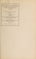 view The influence of magnesium sulphate on the expulsion of bile from the gall bladder / by W. Horsley Gantt and G.V. Volborth.