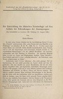 view Zur Entwicklung der klinischen Terminologie auf dem Gebiete der Erkrankungen der Atmungsorgane : (ein Gedenkblatt zu Laennecs 100. Todestag 13. August 1826) / von Erich Ebstein.