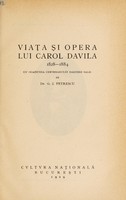 view Viata si opera lui Carol Davila 1828-1884 : cu ocasiunea centenarului nasterii sale / [G.Z. Petrescu].