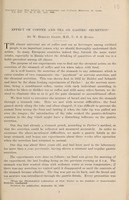 view Effect of coffee and tea on gastric secretion / by W. Horsley Gantt.