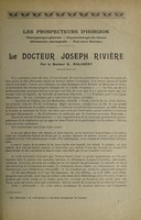 view Le docteur Joseph Rivière / [Raymond Molinery].