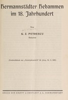 view Hermanstädter Hebammen im 18. Jahrhundert / [Georg Zacharia Petrescu].