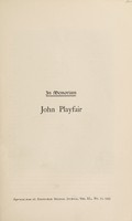 view In Memoriam John Playfair / [George A. Berry].