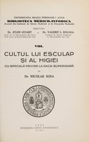 view Cultul lui Esculap şi al Higiei (cu specială privire la Dacia Superioară) / de Nicolae Igna.