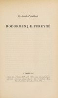 view Rodokmen J.E. Purkyně / Dr. Jarmila Psotníčková.