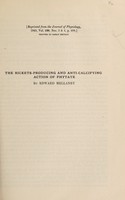 view The rickets-producing and anti-calcifying action of phytate / by Edward Mellanby.