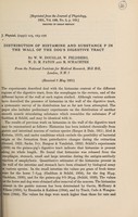 view Distribution of histamine and substance P in the wall of the dog's digestive tract / by W.W. Douglas [and others].