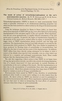 view The mode of action of tetraethylpyrophosphate at the cat's neuromuscular junction / by W.D.M. Paton and W.W. Douglas.