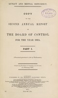 view Annual report of the Board of Control : 2nd, 1915.