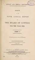 view Annual report of the Board of Control : 5th, 1918.