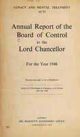 view Annual report of the Board of Control to the Lord Chancellor : 1948.