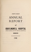 view Annual report of Graylingwell Hospital : 51st, 1948.