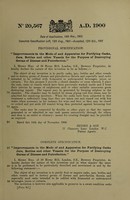 view Improvements inthe moe of and apparatus for purifying casks, jars, bottles and other vessels for the purpose of destroying germs of disease and putrefaction / [Henry Hill].