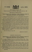 view Improvements in the production of slow combustion lamps for disinfecting, therapeutic, and other purposes / [Adolph Roubleff].