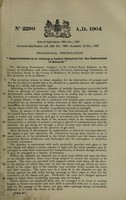 view Improvements in or relating to lethal chambers for the destruction of animals / [Bertram Richardson].