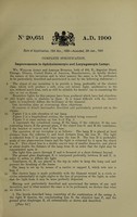 view Improvements in ophthalmoscopic and laryngoscopic lamps / [William Avery].