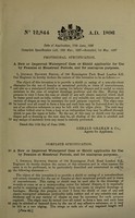 view A new or improved waterproof case or shield applicable for use by females at menstrual periods, and for analogous purposes / [George Browne Smith].