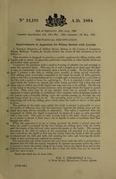 view Improvements in apparatus for filling bottles with liquids / [Thomas Roberts].