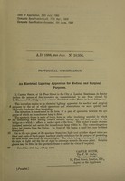 view An electrical lighting apparatus for medical and surgical purposes / [R. Bläensdorf Nachfolger].