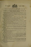 view A method and apparatus employed therein for destroying the germs of infectious maladies / [Alfred Wassmuth].