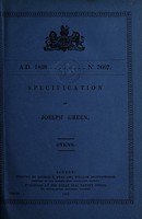 view Specification of Joseph Green : ovens.