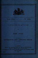 view Specification of John Dale : generating and applying steam.