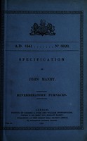 view Specification of John Manby : reverbatory furnaces.