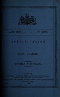 view Specification of John Craigie : kitchen fire-place.