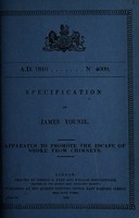 view Specification of James Younie : apparatus to promote the escape of smoke from chimneys.