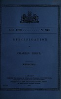 view Specification of Charles Lerat : medicine.