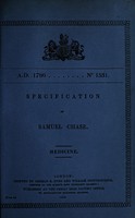 view Specification of Samuel Chase : medicine.