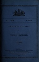 view Specification of Thomas Bartlett : trusses.