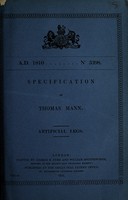 view Specification of Thomas Mann : artificial legs.