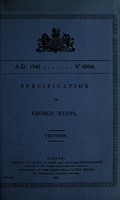 view Specification of George Evans : trusses.