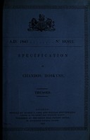 view Specification of Chandos Hoskyns : trusses.