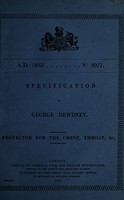 view Specification of George Dewdney : protector for the chest, throat, &c.