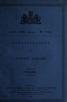 view Specification of Auguste Gallard : trusses.