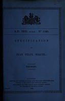 view Specification of Jean Felix Miquel : trusses.