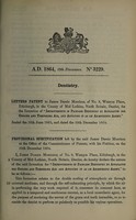 view Specification of James Darsie Morrison : dentistry.