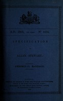 view Specification of Allan Stewart : abdominal bandage.