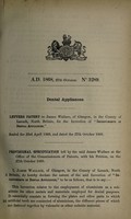 view Specification of James Wallace : dental appliances.